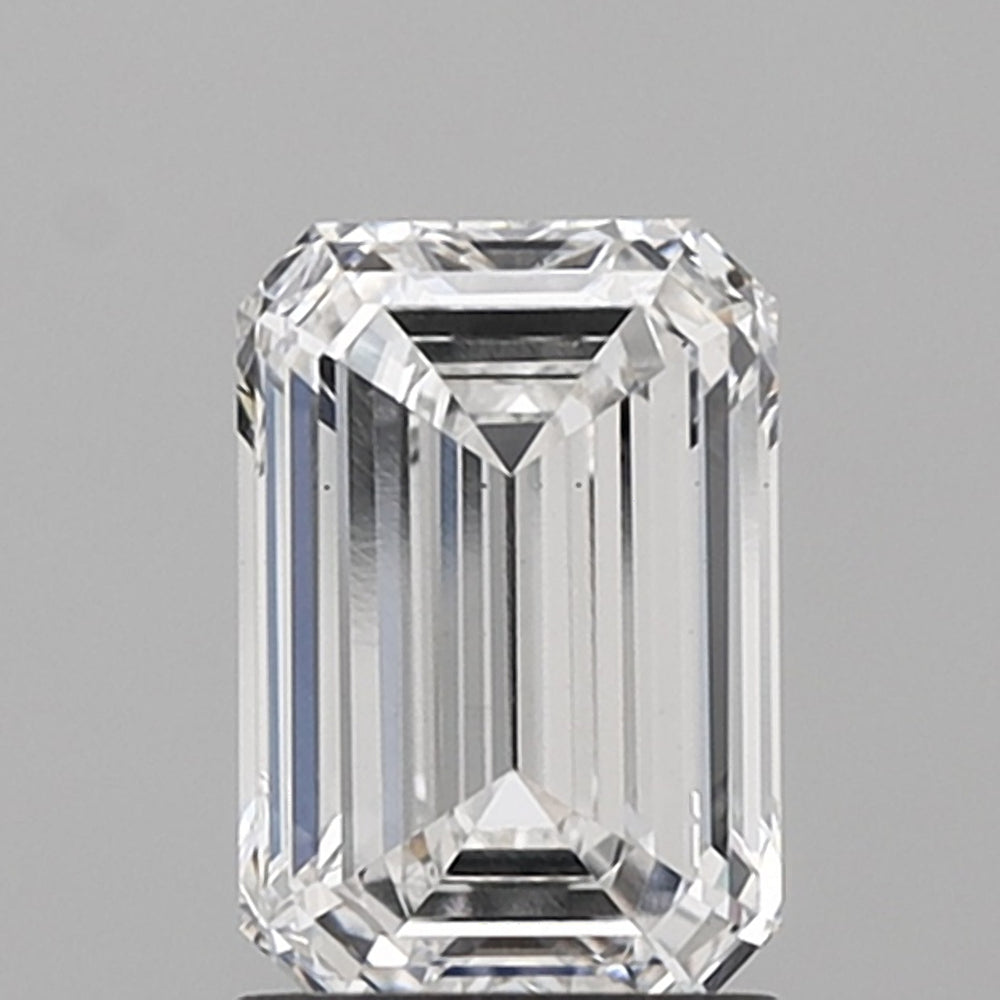 1.5 Carat Emerald Lab Diamond with  Cut Diamond in 14KT  view 1
