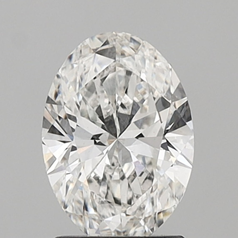1.5 Carat Oval Lab Diamond with  Cut Diamond in 14KT  view 1
