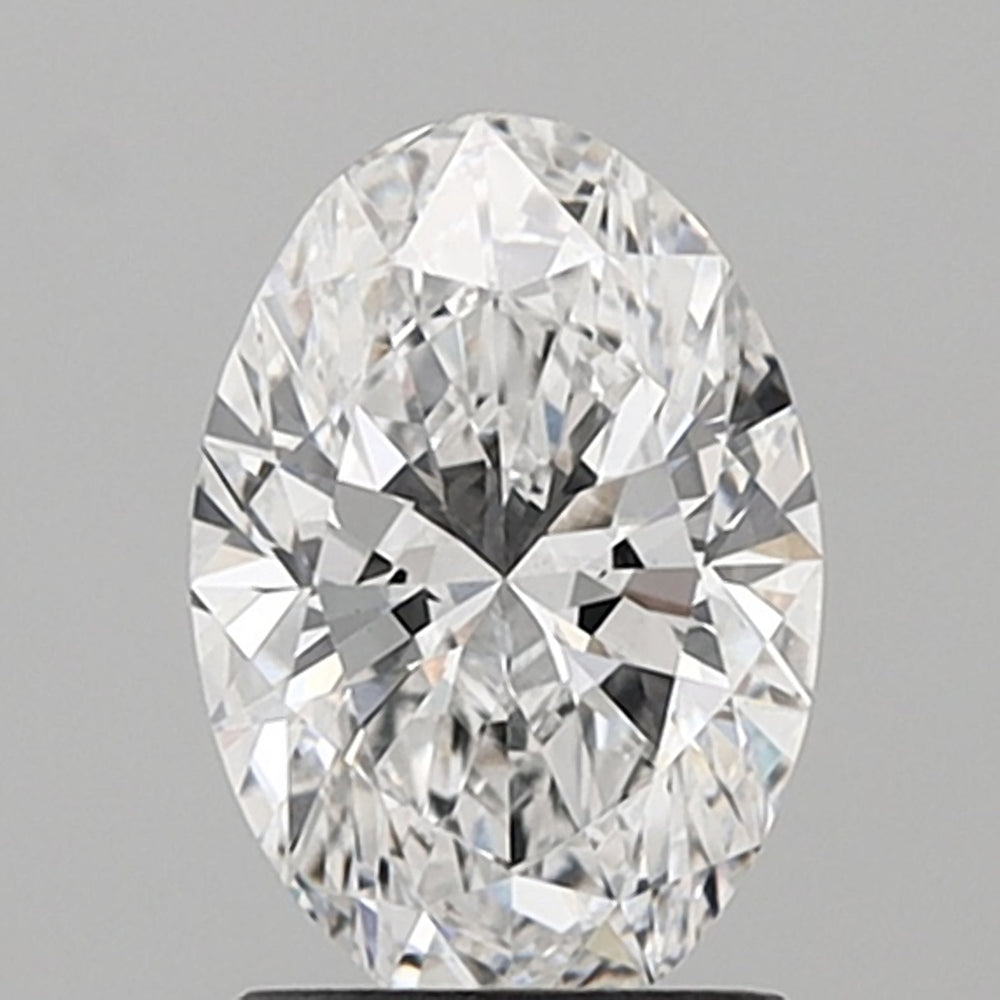 1.51 Carat Oval Lab Diamond with  Cut Diamond in 14KT  view 1
