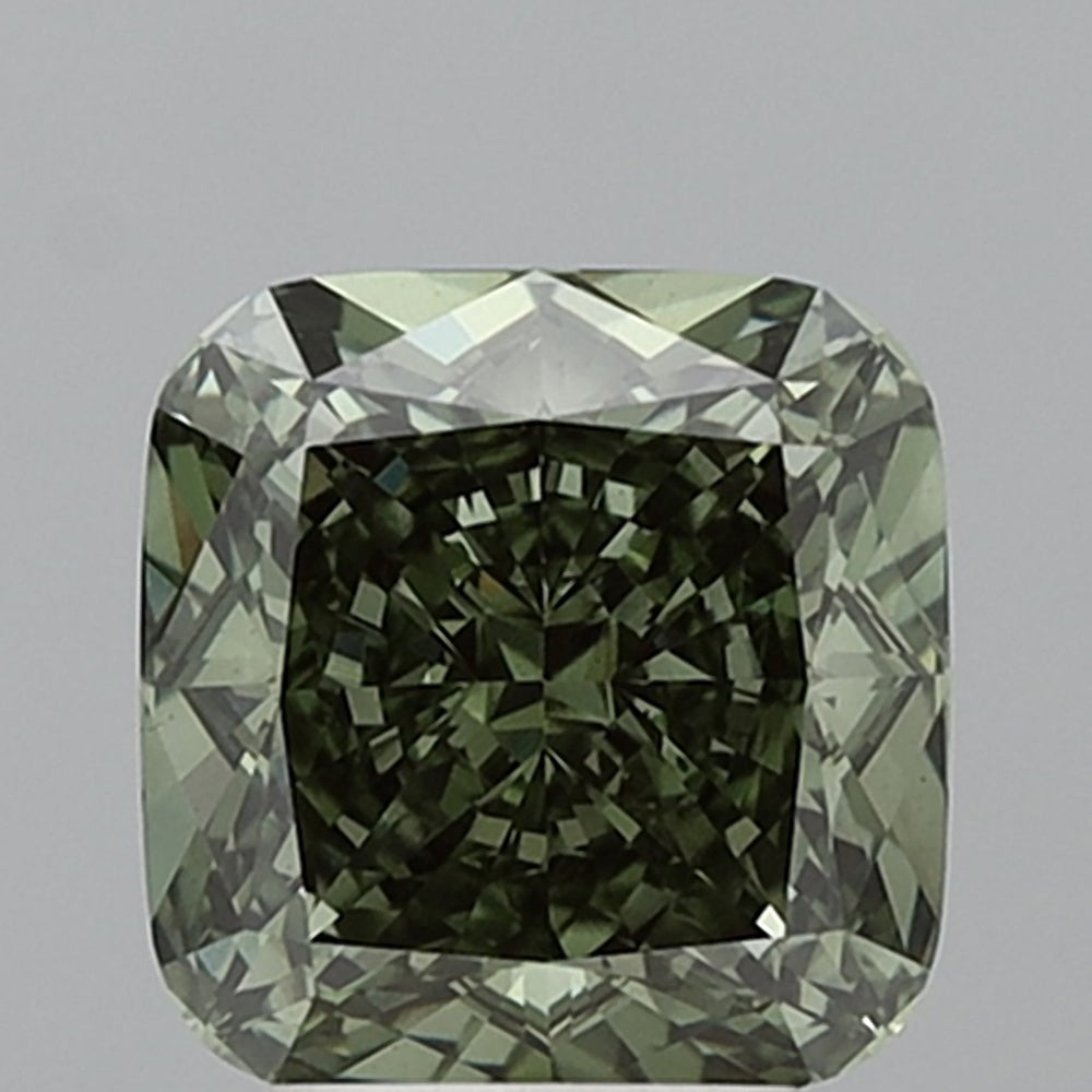 4.04 Carat Cushion Lab Diamond with  Cut Diamond in 14KT  view 1
