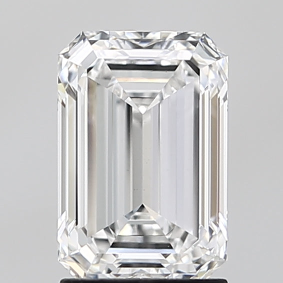 2.09 Carat Emerald Lab Diamond with  Cut Diamond in 14KT  view 1

