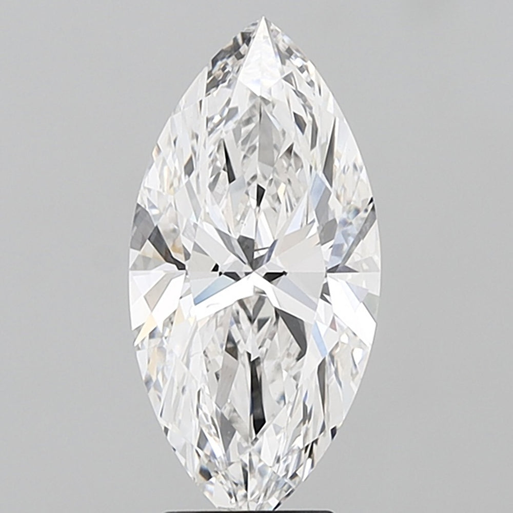 4.51 Carat Marquise Lab Diamond with  Cut Diamond in 14KT  view 1
