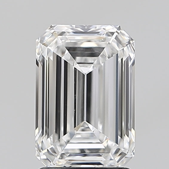 1.9 Carat Emerald Lab Diamond with  Cut Diamond in 14KT  view 1
