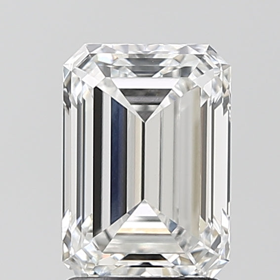 2.0 Carat Emerald Lab Diamond with  Cut Diamond in 14KT  view 1
