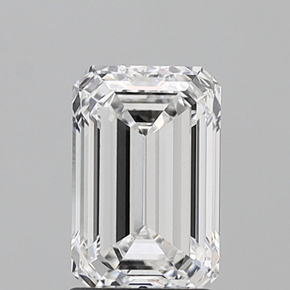 1.99 Carat Emerald Lab Diamond with  Cut Diamond in 14KT  view 1
