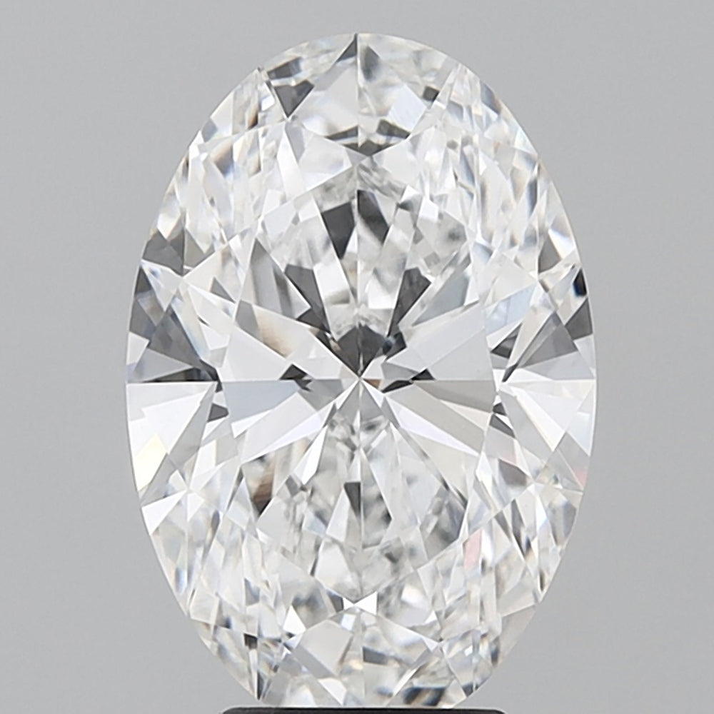 5.01 Carat Oval Lab Diamond with  Cut Diamond in 14KT  view 1
