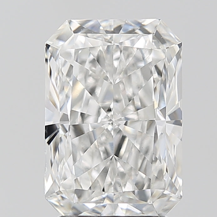 2.46 Carat Radiant Lab Diamond with  Cut Diamond in 14KT  view 1
