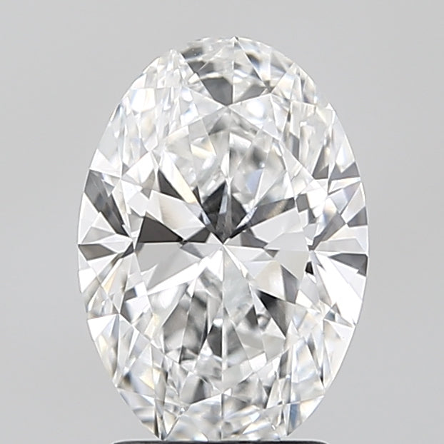 2.07 Carat Oval Lab Diamond with  Cut Diamond in 14KT  view 1
