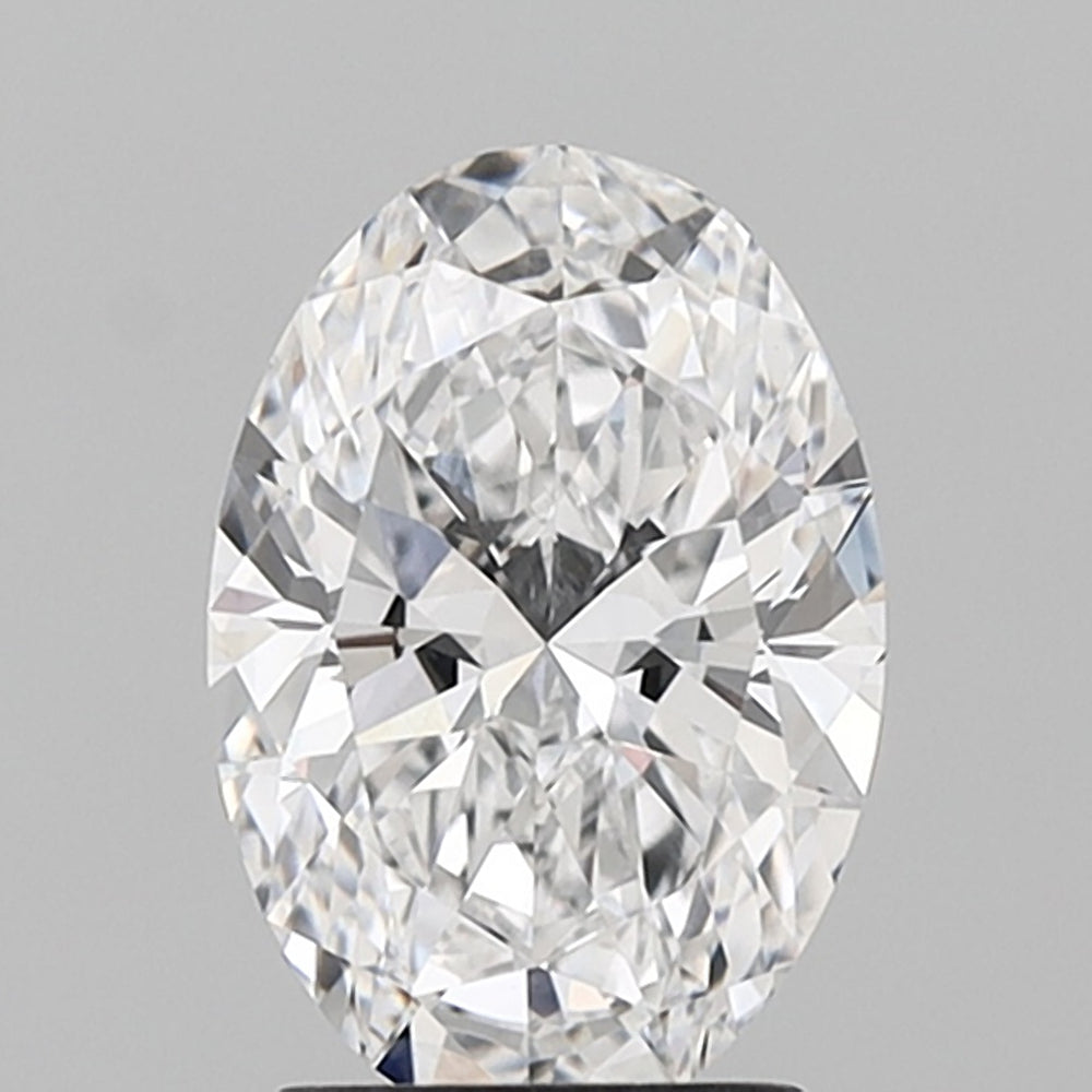 2.03 Carat Oval Lab Diamond with  Cut Diamond in 14KT  view 1
