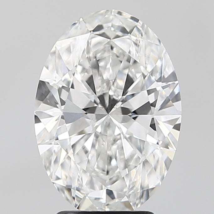 3.01 Carat Oval Lab Diamond with  Cut Diamond in 14KT  view 1

