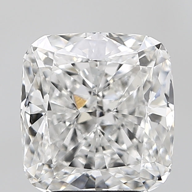 4.01 Carat Cushion Lab Diamond with  Cut Diamond in 14KT  view 1
