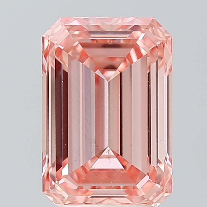 4.04 Carat Emerald Lab Diamond with  Cut Diamond in 14KT  view 1
