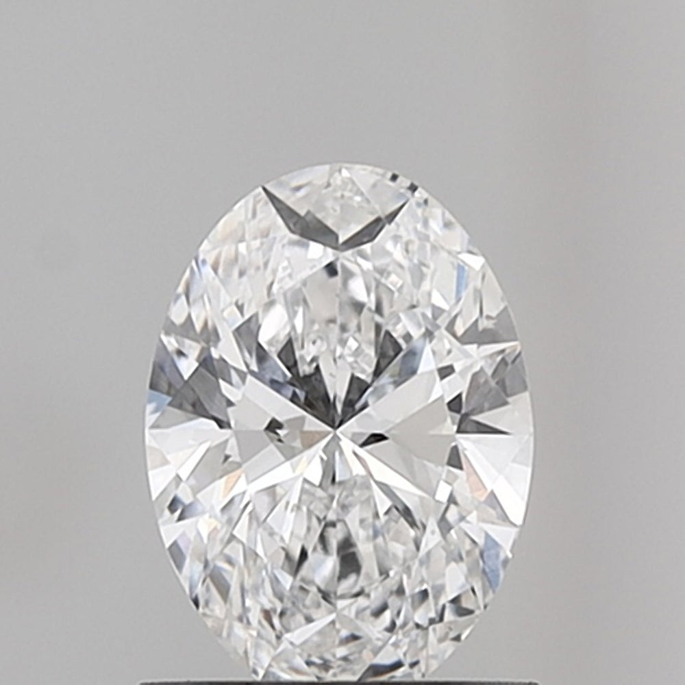 1.01 Carat Oval Lab Diamond with  Cut Diamond in 14KT  view 1
