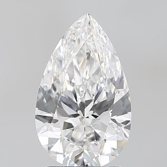 2.01 Carat Pear Lab Diamond with  Cut Diamond in 14KT  view 1
