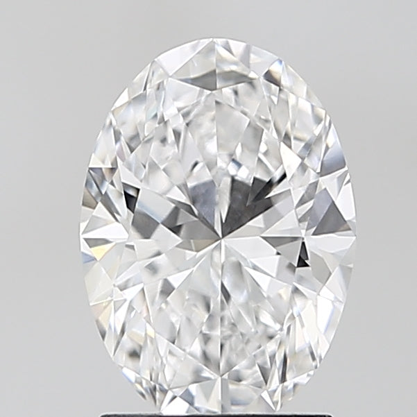 1.93 Carat Oval Lab Diamond with  Cut Diamond in 14KT  view 1
