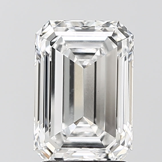 2.09 Carat Emerald Lab Diamond with  Cut Diamond in 14KT  view 1

