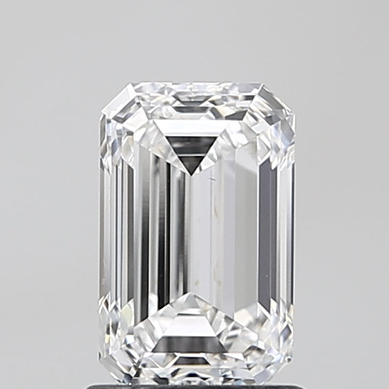 1.45 Carat Emerald Lab Diamond with  Cut Diamond in 14KT  view 1
