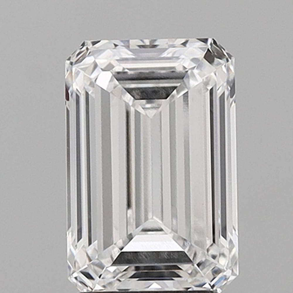 2.93 Carat Emerald Lab Diamond with  Cut Diamond in 14KT  view 1
