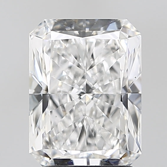 2.41 Carat Radiant Lab Diamond with  Cut Diamond in 14KT  view 1
