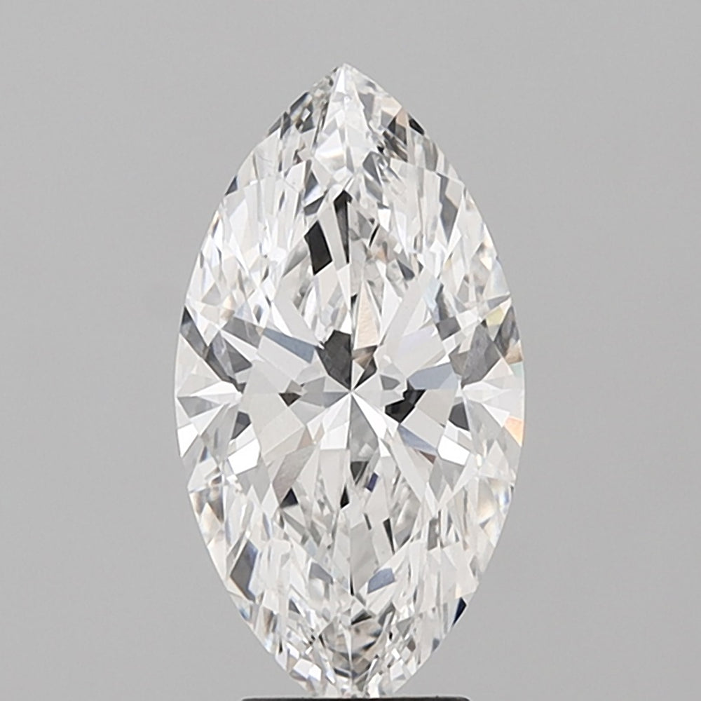 3.99 Carat Marquise Lab Diamond with  Cut Diamond in 14KT  view 1
