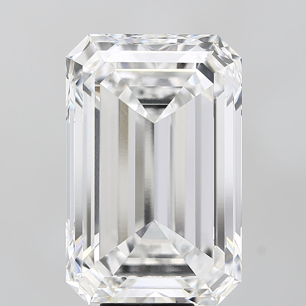 13.04 Carat Emerald Lab Diamond with  Cut Diamond in 14KT  view 1
