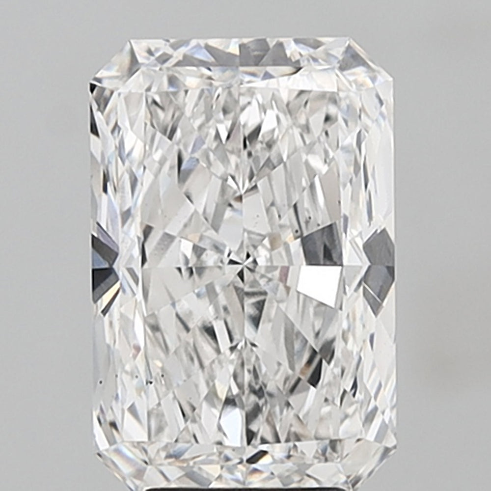 5.0 Carat Radiant Lab Diamond with  Cut Diamond in 14KT  view 1
