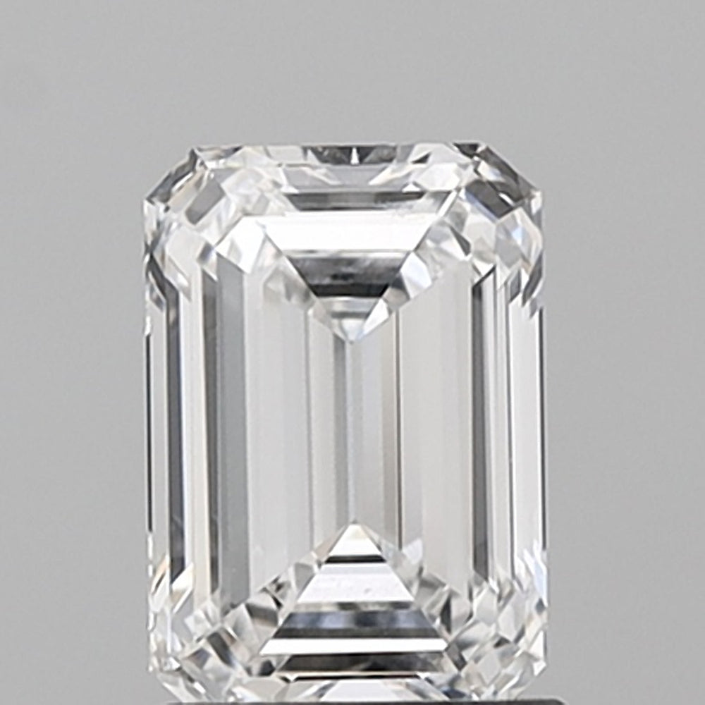 1.43 Carat Emerald Lab Diamond with  Cut Diamond in 14KT  view 1
