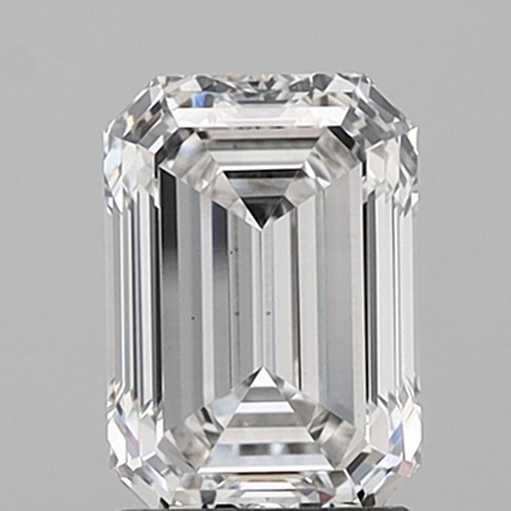 1.87 Carat Emerald Lab Diamond with  Cut Diamond in 14KT  view 1
