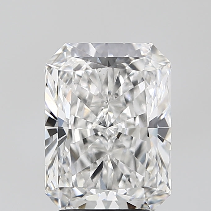 2.9 Carat Radiant Lab Diamond with  Cut Diamond in 14KT  view 1

