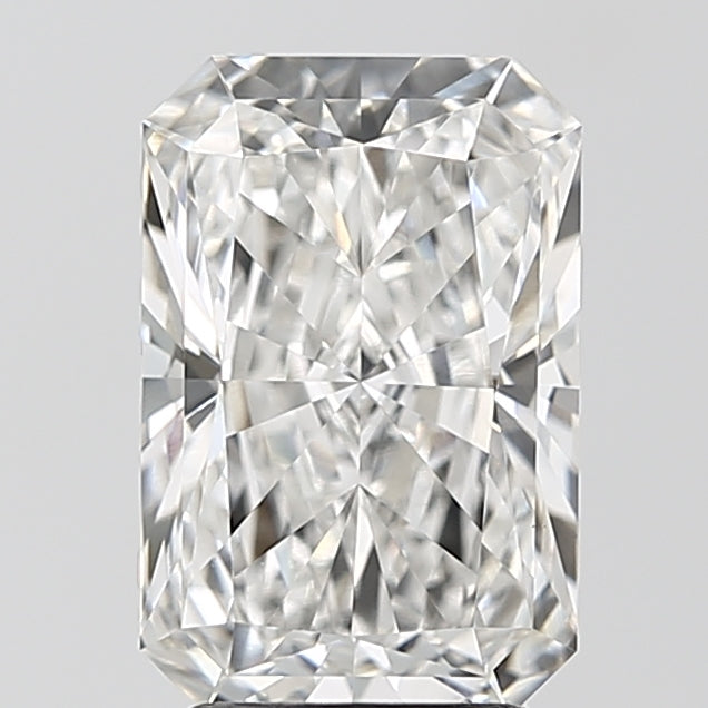 3.05 Carat Radiant Lab Diamond with  Cut Diamond in 14KT  view 1
