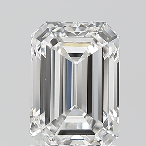 1.4 Carat Emerald Lab Diamond with  Cut Diamond in 14KT  view 1
