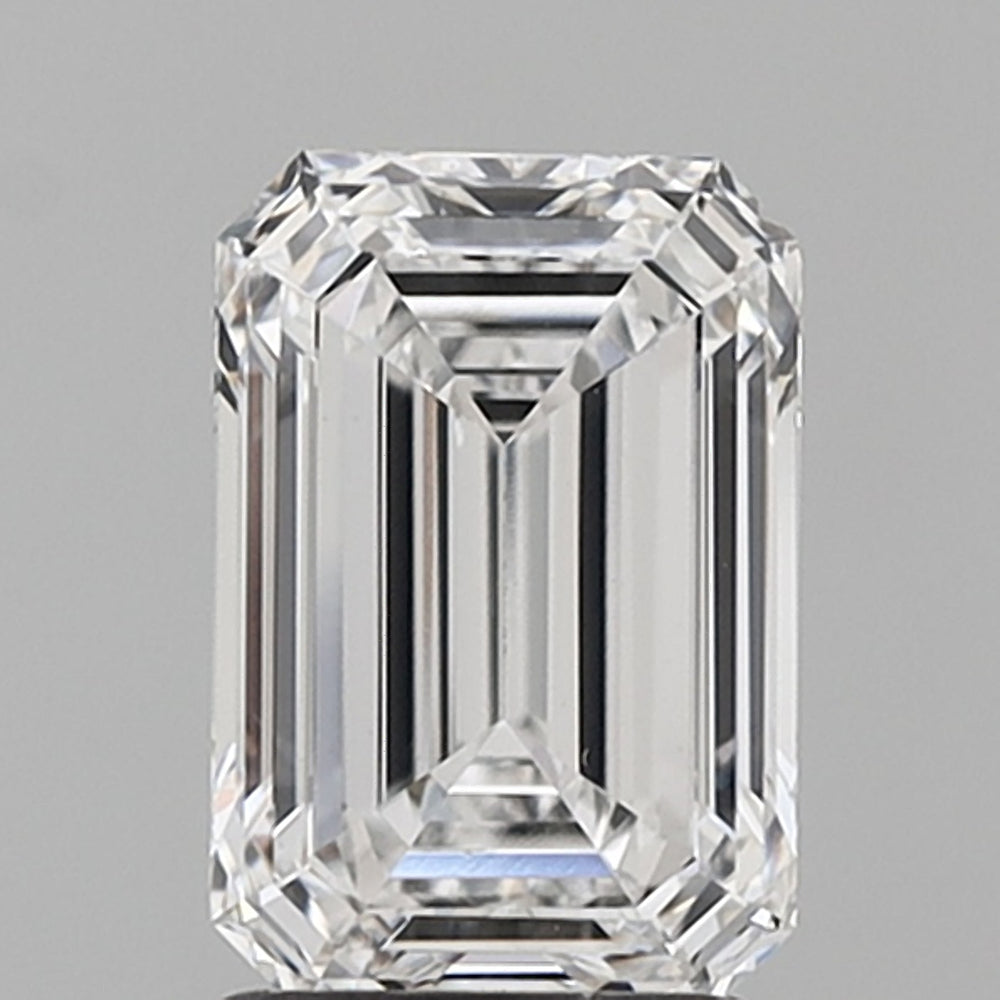 1.96 Carat Emerald Lab Diamond with  Cut Diamond in 14KT  view 1
