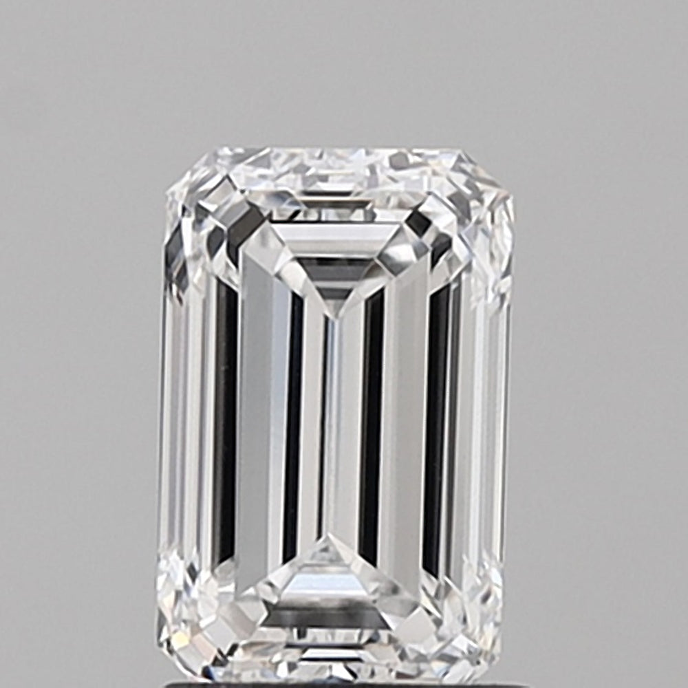 1.51 Carat Emerald Lab Diamond with  Cut Diamond in 14KT  view 1
