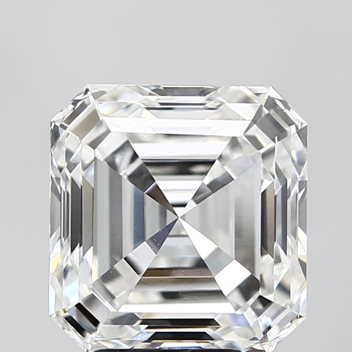 5.07 Carat Asscher Lab Diamond with  Cut Diamond in 14KT  view 1
