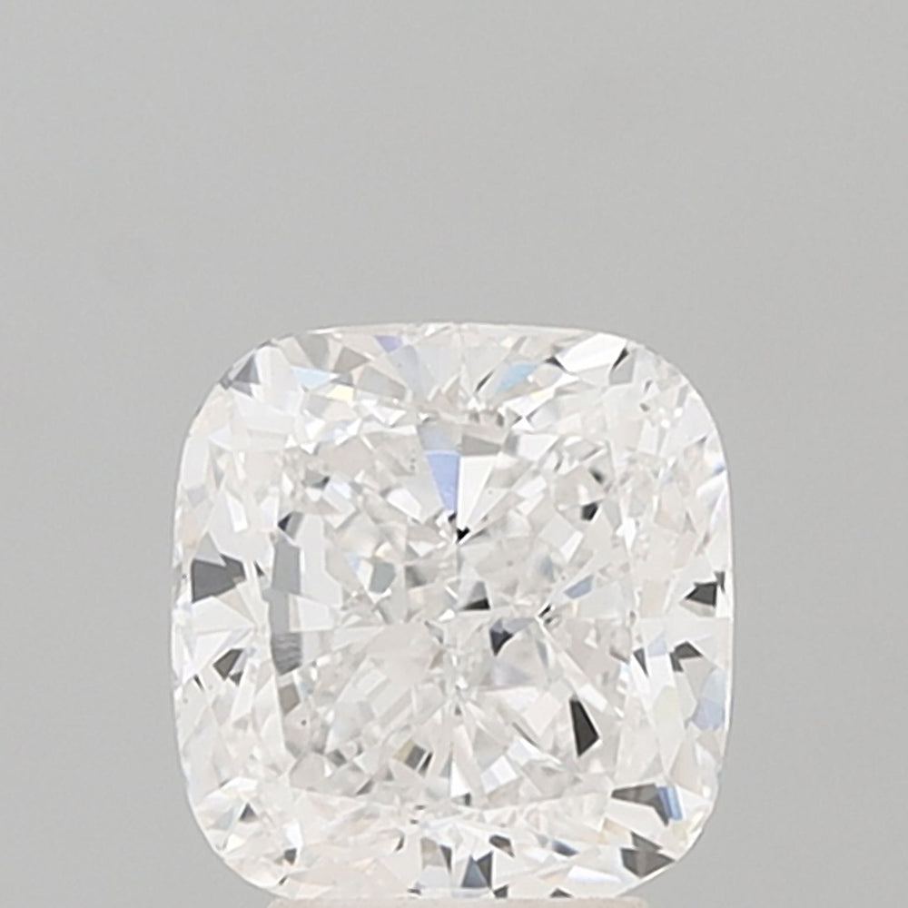 4.01 Carat Cushion Lab Diamond with  Cut Diamond in 14KT  view 1
