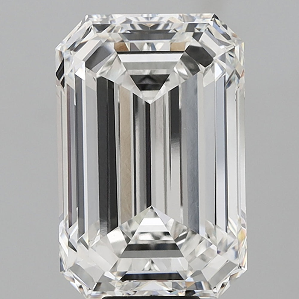 14.03 Carat Emerald Lab Diamond with  Cut Diamond in 14KT  view 1
