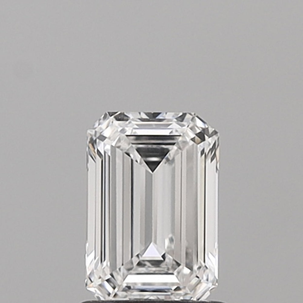 1.0 Carat Emerald Lab Diamond with  Cut Diamond in 14KT  view 1
