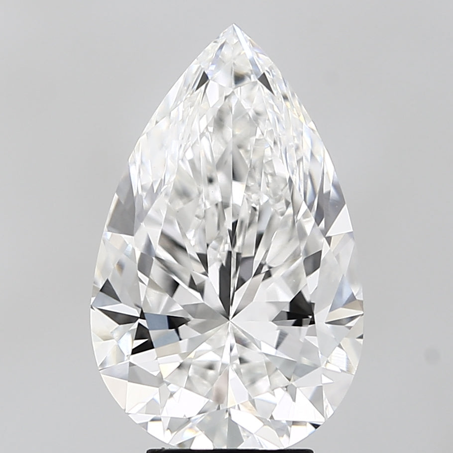 5.46 Carat Pear Lab Diamond with  Cut Diamond in 14KT  view 1
