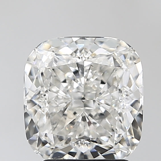 2.55 Carat Cushion Lab Diamond with  Cut Diamond in 14KT  view 1
