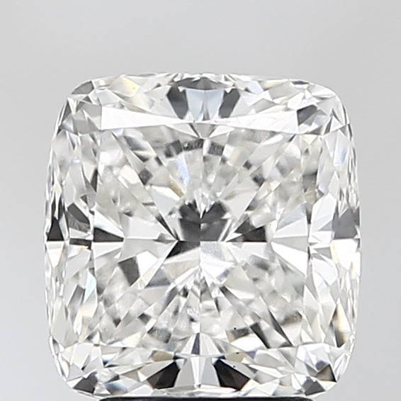 2.87 Carat Cushion Lab Diamond with  Cut Diamond in 14KT  view 1
