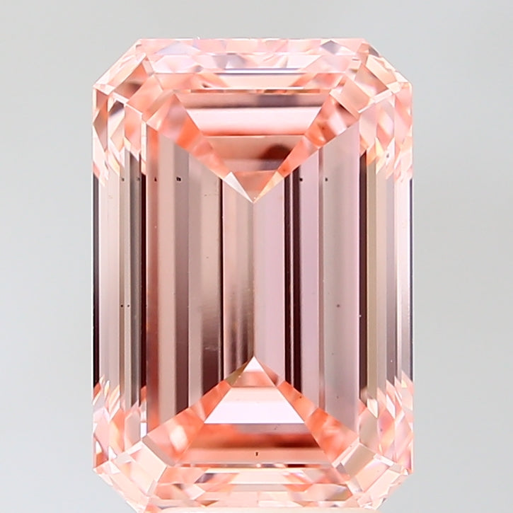 5.08 Carat Emerald Lab Diamond with  Cut Diamond in 14KT  view 1
