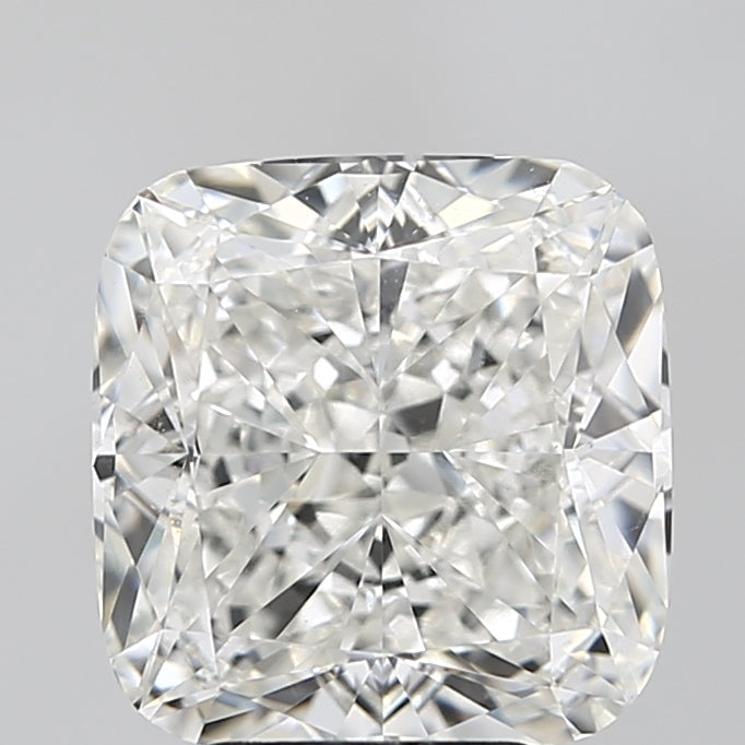5.05 Carat Cushion Lab Diamond with  Cut Diamond in 14KT  view 1
