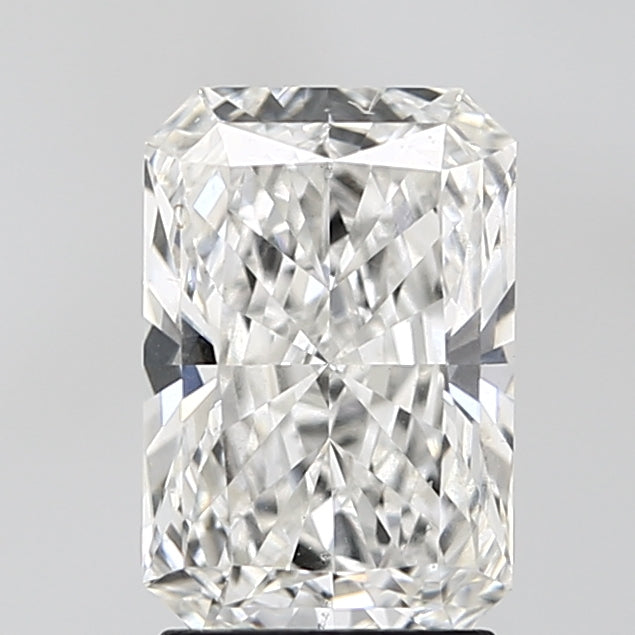 2.5 Carat Radiant Lab Diamond with  Cut Diamond in 14KT  view 1
