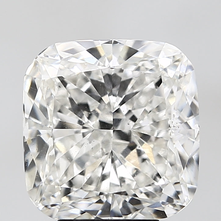 6.54 Carat Cushion Lab Diamond with  Cut Diamond in 14KT  view 1
