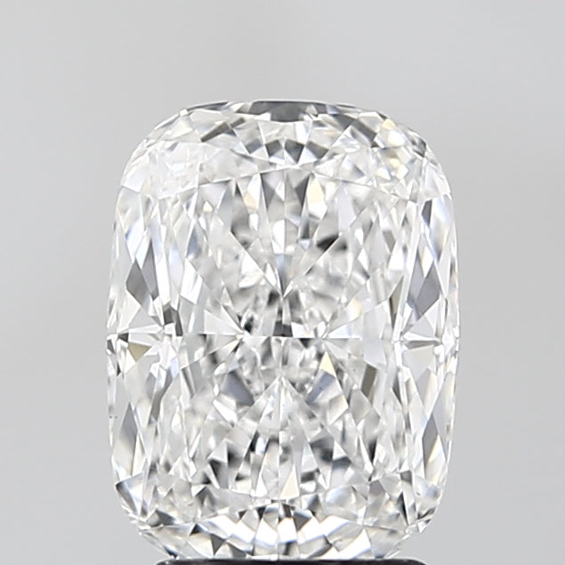 2.58 Carat Cushion Lab Diamond with  Cut Diamond in 14KT  view 1
