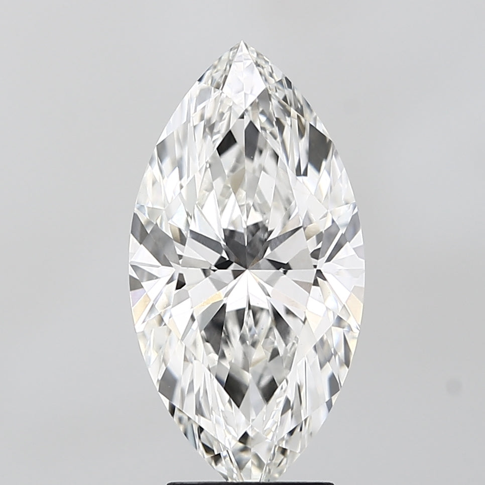 4.02 Carat Marquise Lab Diamond with  Cut Diamond in 14KT  view 1
