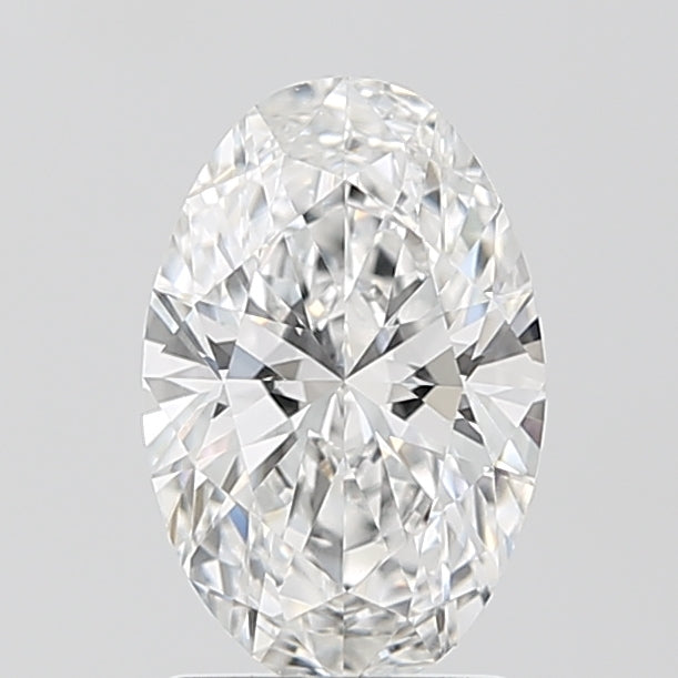 1.51 Carat Oval Lab Diamond with  Cut Diamond in 14KT  view 1
