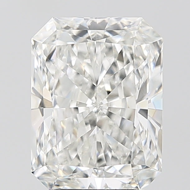 3.06 Carat Radiant Lab Diamond with  Cut Diamond in 14KT  view 1
