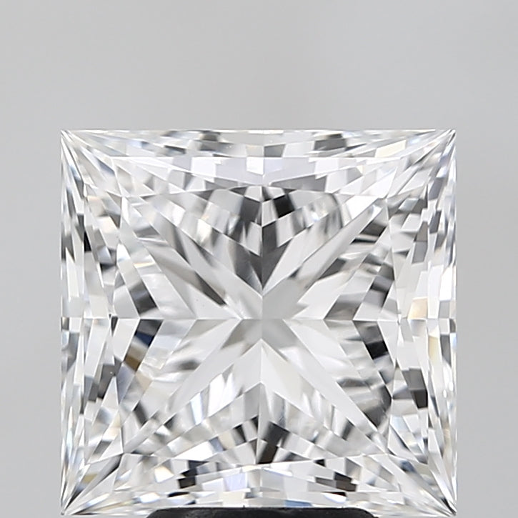 5.65 Carat Princess Lab Diamond with  Cut Diamond in 14KT  view 1
