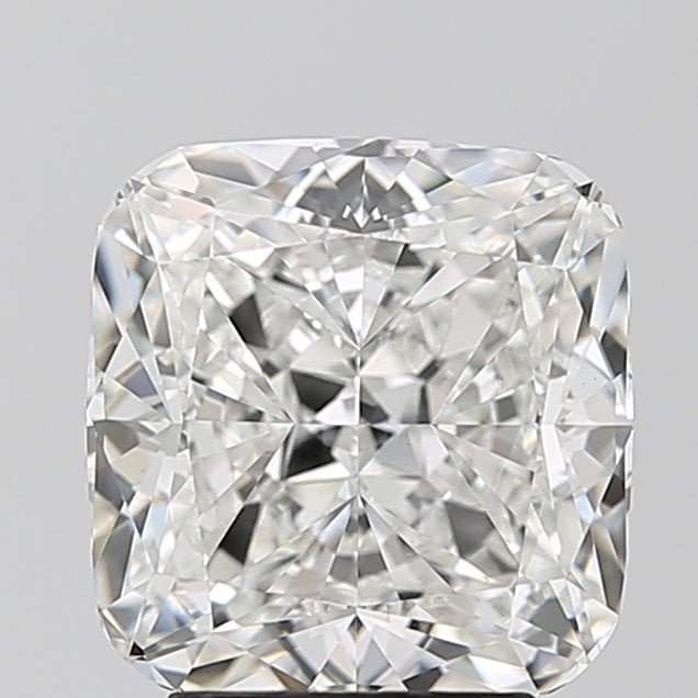 4.08 Carat Cushion Lab Diamond with  Cut Diamond in 14KT  view 1
